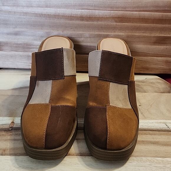 UNIVERSAL THREAD TESS FAUX LEATHER PLATFORM MULE CHUNKY HEELS SIZE 11 NWOB - Picture 3 of 16